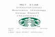 Analysis of Starbucks and its International Strategy (2011)