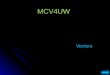 MCV4UW Vectors. Vectors. A vector is a quantity that involves both magnitude and direction. 55 km/h [N35E] A downward force of 3 Newtons A scalar is a