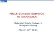 MULTISCREEN SERVICE IN SHANGHAI Oriental Cable Network Mingmin Wang March 12 th 2014