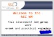 Peer assessment and group work event and practical workshop RSC WM Stimulating and supporting innovation in learning