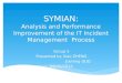 SYMIAN: Analysis and Performance Improvement of the IT Incident Management Process Group 5 Presented by Xiao ZHENG Jiaming GUO 09/10/2012