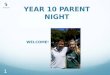YEAR 10 PARENT NIGHT WELCOME! 1. INTRODUCTION Adam Pengelly Year Leader 2