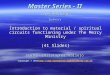 Master Series - II Cosmic Reflectivity Summary Introduction to material / spiritual circuits functioning under The Mercy Ministry (41 Slides) Norman Christopher