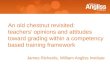 James Richards, William Angliss Institute An old chestnut revisited: teachers’ opinions and attitudes toward grading within a competency based training