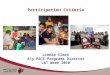 1 Participation Criteria Lindie Clark A/g PACE Programs Director L&T Week 2010