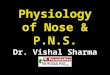 Physiology of Nose & P.N.S. Dr. Vishal Sharma. Functions of nose 1.Respiration 2.Air conditioning of inspired air 3.Protection of lower airway 4.Ventilation