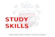 STUDY SKILLS Pisgah High School Freshman Transition Program