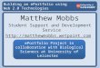 Building an ePortfolio using Web 2.0 Technologies Matthew Mobbs Student Support and Development Service  ePortfolio Project