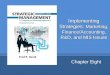 Implementing Strategies: Marketing, Finance/Accounting, R&D, and MIS Issues Chapter Eight