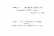 LUMSA – International Commercial Law March 4, 2014 Prof. Avv. Roberto Pirozzi Email: robertopirozzi13@hotmail.com