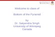 Welcome to class of Bottom of the Pyramid by Dr. Satyendra Singh University of Winnipeg Canada