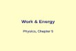Work & Energy Physics, Chapter 5. Work Section 5.1