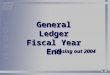 General Ledger Fiscal Year End Closing out 2004. WELCOME! To the Year End Workshop. During this workshop and presentation, references will be made to