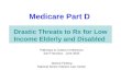 Medicare Part D Drastic Threats to Rx for Low Income Elderly and Disabled Pathways to Justice Conference San Francisco June 2005 Jeanne Finberg National