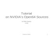 Nvopencc tutorial1 Tutorial on NVIDIA’s Open64 Sources by Mike Murphy 11/06