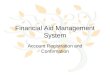 Financial Aid Management System Account Registration and Confirmation