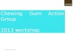 © Rewired PR Ltd 2013 Chewing Gum Action Group 2013 workshop