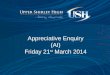 Appreciative Enquiry (AI) Friday 21 st March 2014