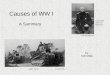 Causes of WW I A Summary by CW Miller Chancellor Otto Von Bismarck iws.ccccd.edu images.google.com WW I Tanks