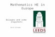 Mathematics HE in Europe Bologna and some snapshots David Salinger