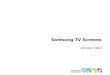 Samsung TV Screens October 2010. Samsung TV Screens Fieldwork conducted at Heathrow Airport –T1: 34 resps –T3: 43 resps –T5: 21 resps Face-to-face questionnaire