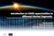 Introduction to GNSS opportunities in different Market Segments Fiammetta Diani Market Development fiammetta.diani@gsa.europa.eu