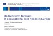 Skills for Europe's future 21-22 February 2008Medium-term forecast of occupational skill needs1 Medium-term forecast of occupational skill needs in Europe