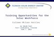 A Research Institute of the University of Central Florida Training Opportunities for the Solar Workforce Colleen McCann Kettles Go SOLAR Fest Fort Lauderdale,