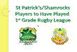 St Patrick’s/Shamrocks Players to Have Played 1 st Grade Rugby League