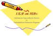 I.E.P. on IEPs: Information Especially for Parents on Individualized Education Programs