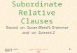 Advanced course – Summit 2 Angela Carvalho April/ 2008 CMF Subordinate Relative Clauses Based on Susan Bland’s Grammar and on Summit 2 01