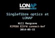 Singlefibre optics at LONAP Will Hargrave RIPE68 EIX^W connect-bof 2014-05-15