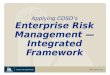 Www.theiia.org Applying COSO’s Enterprise Risk Management — Integrated Framework