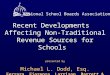 Recent Developments Affecting Non-Traditional Revenue Sources for Schools presented by Michael L. Dodd, Esq. Ferrara, Fiorenza, Larrison, Barrett & Reitz,