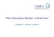 The Voluntary Sector: a brief tour influence  inform  connect
