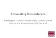 Extenuating Circumstances Briefing for Chairs of Extenuating Circumstances Groups and Professional Support Staff