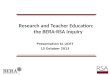Presentation to UCET 15 October 2013 Research and Teacher Education: the BERA-RSA Inquiry