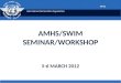 International Civil Aviation Organization 5-6 MARCH 2012 AMHS/SWIM SEMINAR/WORKSHOP SP/13