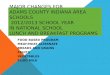 MAJOR CHANGES FOR ADAMS COUNTY INDIANA AREA SCHOOLS 2012/2013 SCHOOL YEAR IN NATIONAL SCHOOL LUNCH AND BREAKFAST PROGRAMS FOOD BASED PROGRAM MEAT/MEAT
