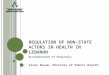 R EGULATION OF NON - STATE ACTORS IN HEALTH IN L EBANON Accreditation of Hospitals Sizar Akoum, Ministry of Public Health