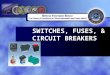 SWITCHES, FUSES, & CIRCUIT BREAKERS. OVERVIEW  Switches  Fuses  Circuit Breakers