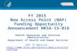 FY 2015 New Access Point (NAP) Funding Opportunity Announcement HRSA-15-016 Health Resources and Services Administration Department of Health and Human