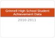2010-2011 Grinnell High School Student Achievement Data