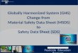 Pesticide Education Program Globally Harmonized System (GHS) Change from Material Safety Data Sheet (MSDS) to Safety Data Sheet (SDS)