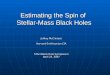 Estimating the Spin of Stellar-Mass Black Holes Jeffrey McClintock Harvard-Smithsonian CfA STScI Black Hole Symposium April 25, 2007