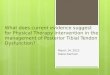 What does current evidence suggest for Physical Therapy intervention in the management of Posterior Tibial Tendon Dysfunction? March 14, 2012 Alana Gorman