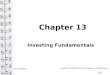 Chapter 13 Investing Fundamentals McGraw-Hill/Irwin Copyright © 2012 by The McGraw-Hill Companies, Inc. All rights reserved. 13-1