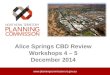 Alice Springs CBD Review Workshops 4 – 5 December 2014 