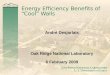 Energy Efficiency Benefits of “Cool” Walls André Desjarlais Oak Ridge National Laboratory 6 February 2009