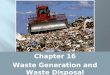Chapter 16 Waste Generation and Waste Disposal.  Refuse collected by municipalities from households, small businesses, and institutions such as schools,